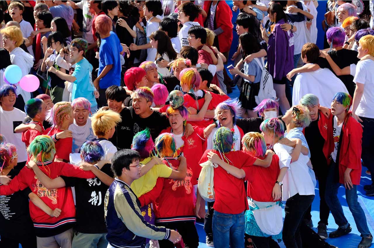 麻布学園の文化祭のようす